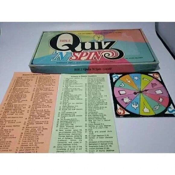 Vintage Bible Quiz and Spin Game  Christian Complete Vern Hiller Complete - Picture 3 of 3